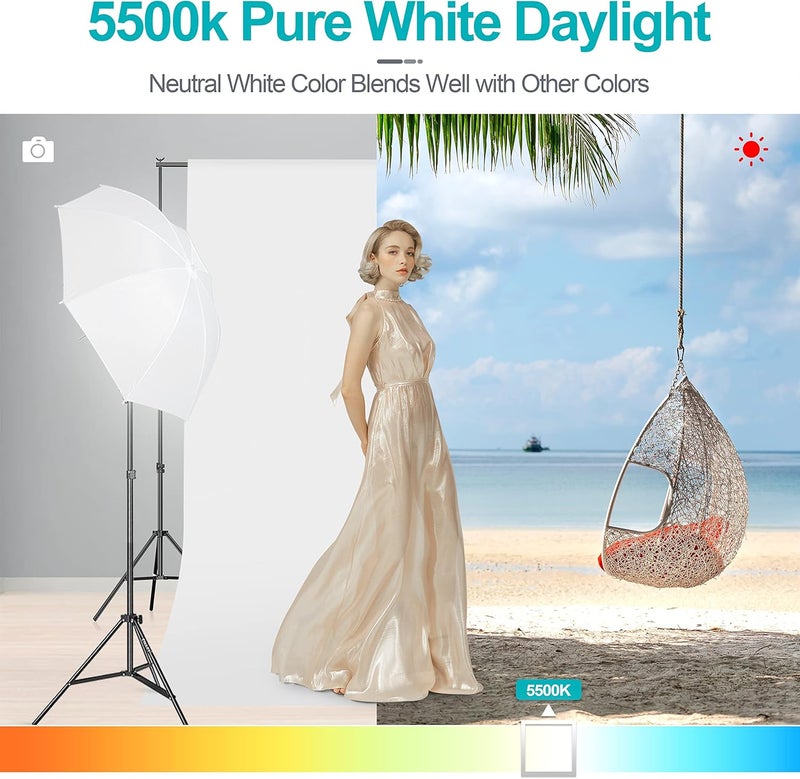 EMART Full Spectrum Light Bulb, 105W Spiral CFL 5500k Daylight for Softbox Lighting Kit, Replacement Lamp for Photography Photo Video Studio, Household Use, Portrait Shooting -4PACK - Image 3